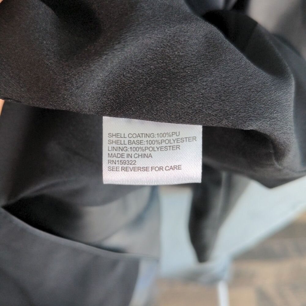 EVEREVE Perry St. Faux Leather Blazer Jacket Size L Black Lined Vegan Classic - Picture 10 of 10